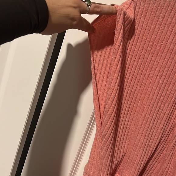 ⭐️Saylor: Yelle Ribbed pink front tie dress - Picture 5 of 7